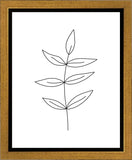 Minimalist Leaves White Gallery Wrap