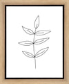 Minimalist Leaves White Gallery Wrap