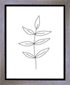 Minimalist Leaves White Gallery Wrap