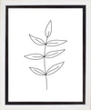 Minimalist Leaves White Gallery Wrap