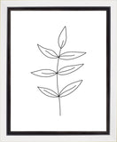 Minimalist Leaves White Gallery Wrap