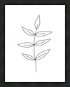 Minimalist Leaves White Gallery Wrap