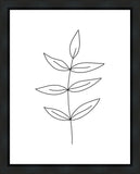 Minimalist Leaves White Gallery Wrap