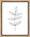 Minimalist Leaves White Gallery Wrap
