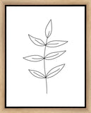 Minimalist Leaves White Gallery Wrap