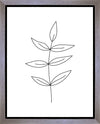 Minimalist Leaves White Gallery Wrap