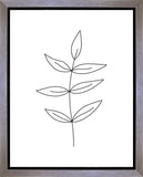 Minimalist Leaves White Gallery Wrap
