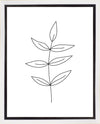 Minimalist Leaves White Gallery Wrap
