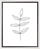 Minimalist Leaves White Gallery Wrap