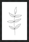 Minimalist Leaves White Gallery Wrap