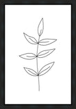 Minimalist Leaves White Gallery Wrap