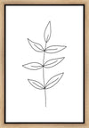 Minimalist Leaves White Gallery Wrap