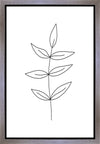 Minimalist Leaves White Gallery Wrap