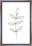 Minimalist Leaves White Gallery Wrap