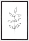 Minimalist Leaves White Gallery Wrap