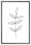 Minimalist Leaves White Gallery Wrap