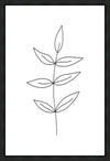 Minimalist Leaves White Gallery Wrap