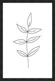Minimalist Leaves White Gallery Wrap