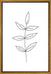 Minimalist Leaves White Gallery Wrap