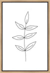Minimalist Leaves White Gallery Wrap