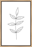 Minimalist Leaves White Gallery Wrap