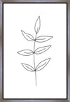 Minimalist Leaves White Gallery Wrap