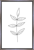 Minimalist Leaves White Gallery Wrap
