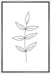 Minimalist Leaves White Gallery Wrap