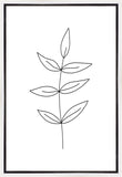 Minimalist Leaves White Gallery Wrap