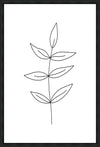 Minimalist Leaves White Gallery Wrap