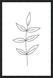 Minimalist Leaves White Gallery Wrap