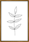 Minimalist Leaves White Gallery Wrap