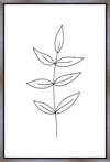 Minimalist Leaves White Gallery Wrap