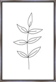 Minimalist Leaves White Gallery Wrap