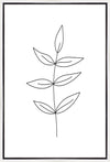 Minimalist Leaves White Gallery Wrap