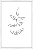 Minimalist Leaves White Gallery Wrap