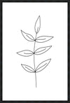 Minimalist Leaves White Gallery Wrap