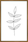 Minimalist Leaves White Gallery Wrap