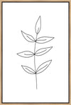 Minimalist Leaves White Gallery Wrap