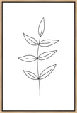 Minimalist Leaves White Gallery Wrap