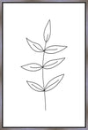 Minimalist Leaves White Gallery Wrap