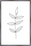 Minimalist Leaves White Gallery Wrap