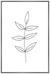 Minimalist Leaves White Gallery Wrap