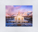 Ogden Winter Sunset Aerial