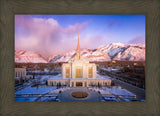 Ogden Winter Sunset Aerial