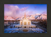 Ogden Winter Sunset Aerial