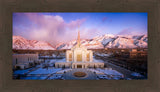 Ogden Winter Sunset Aerial