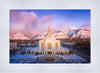 Ogden Winter Sunset Aerial