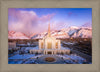 Ogden Winter Sunset Aerial