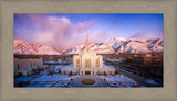 Ogden Winter Sunset Aerial